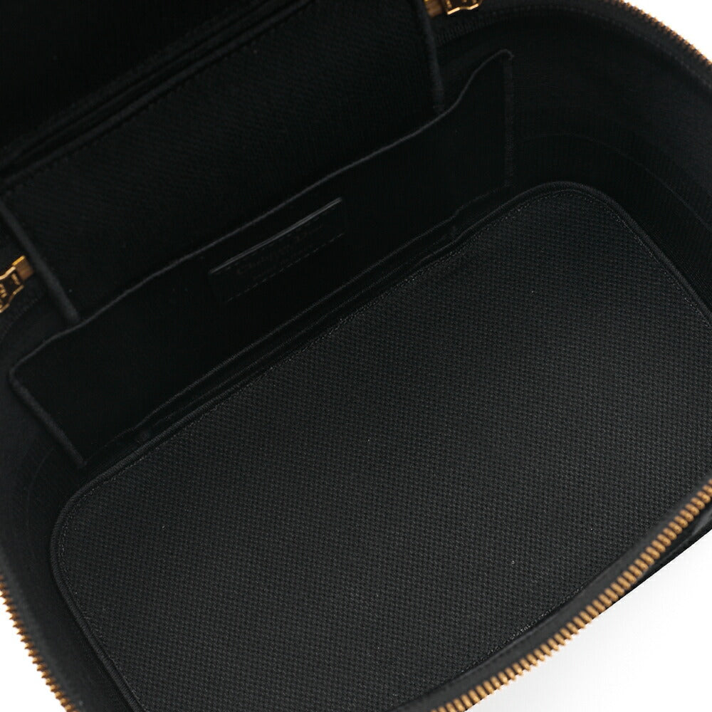 Dior Handbag Vanity Velour Black Gold-Tone Hardware Pre-Owned - Vintage La Charme