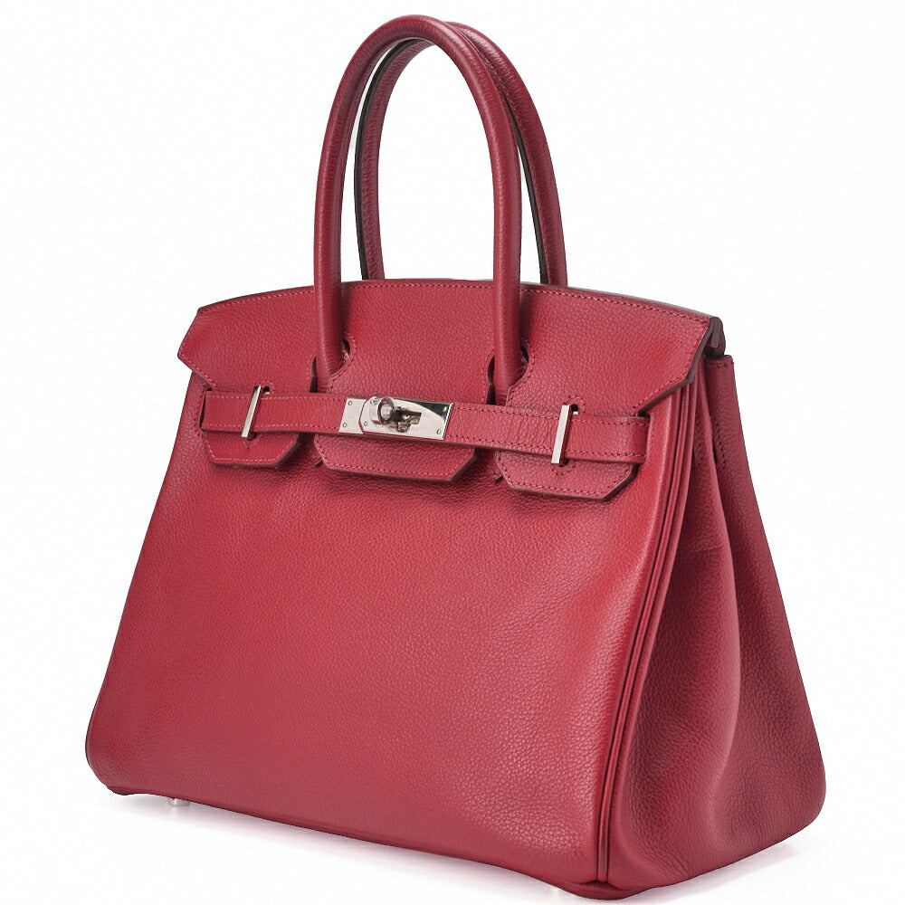 HERMES Birkin 30 Tote Bag Togo Rouge Piment Silver-Tone Hardware Pre-Owned - Vintage La Charme