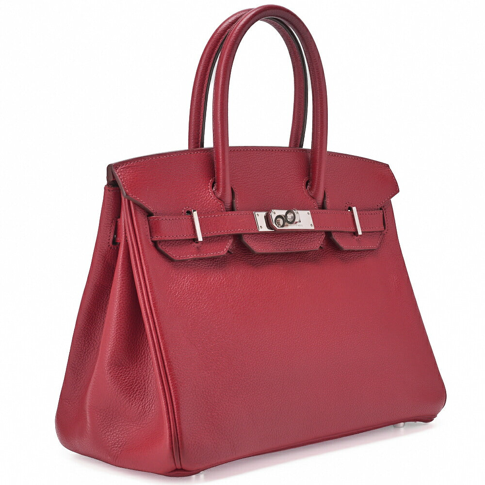 HERMES Birkin 30 Tote Bag Togo Rouge Piment Silver-Tone Hardware Pre-Owned - Vintage La Charme