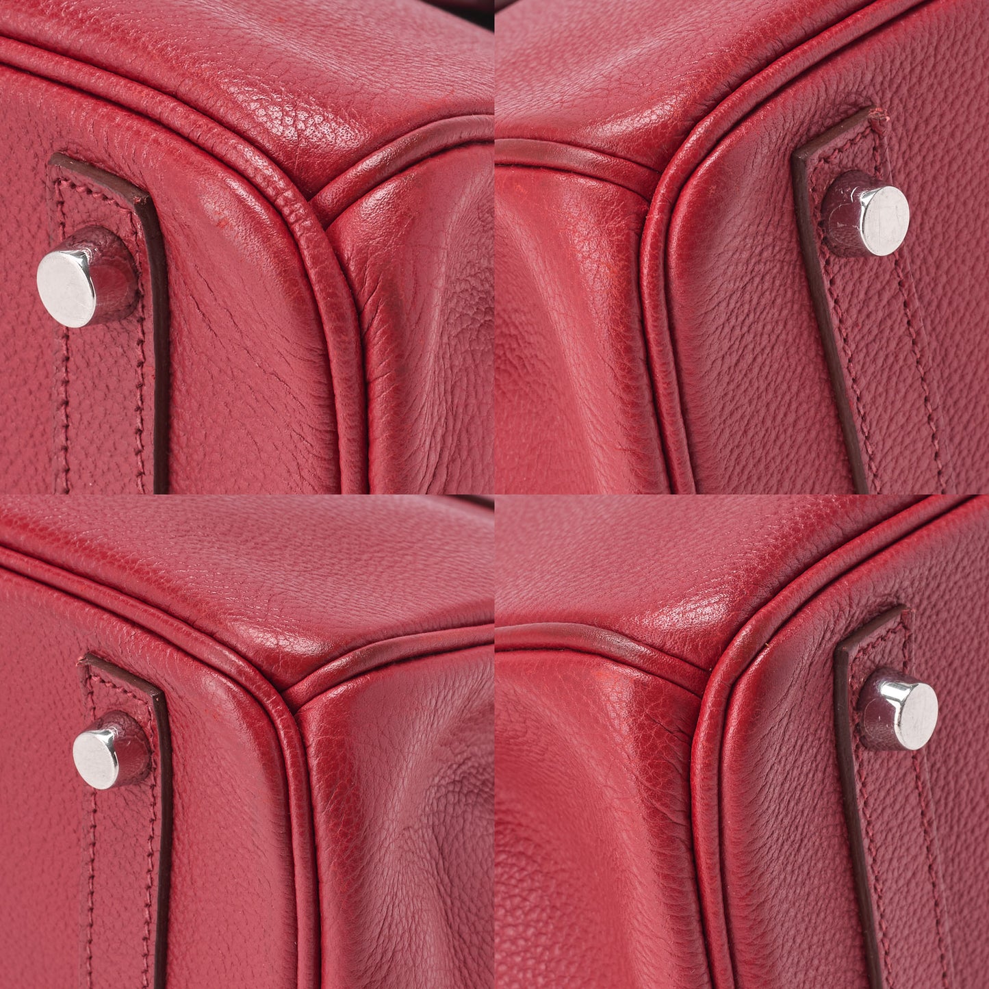 HERMES Birkin 30 Tote Bag Togo Rouge Piment Silver-Tone Hardware Pre-Owned - Vintage La Charme
