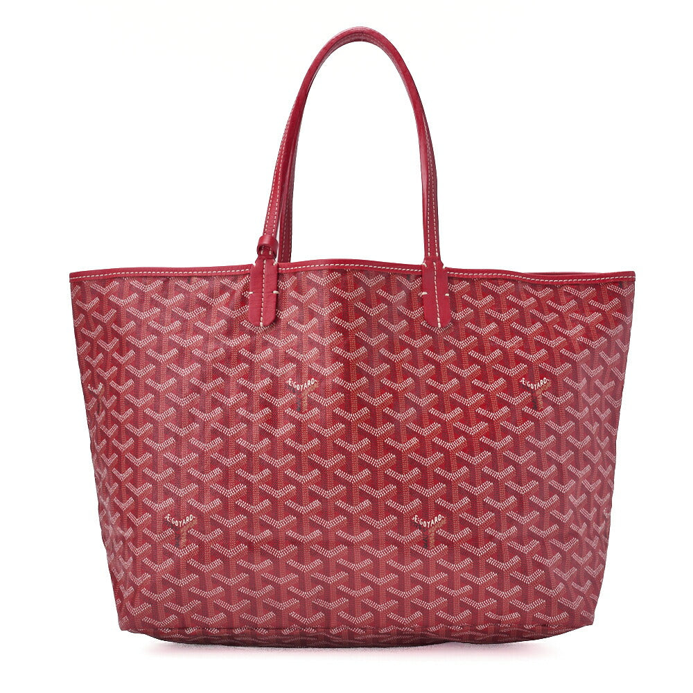 GOYARD Saint Louis PM Tote Bag, Coated Canvas, Red, Silver-Tone Hardware, Pre-Owned - Vintage La Charme