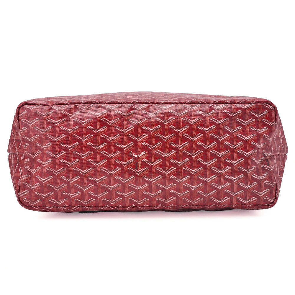 GOYARD Saint Louis PM Tote Bag, Coated Canvas, Red, Silver-Tone Hardware, Pre-Owned - Vintage La Charme