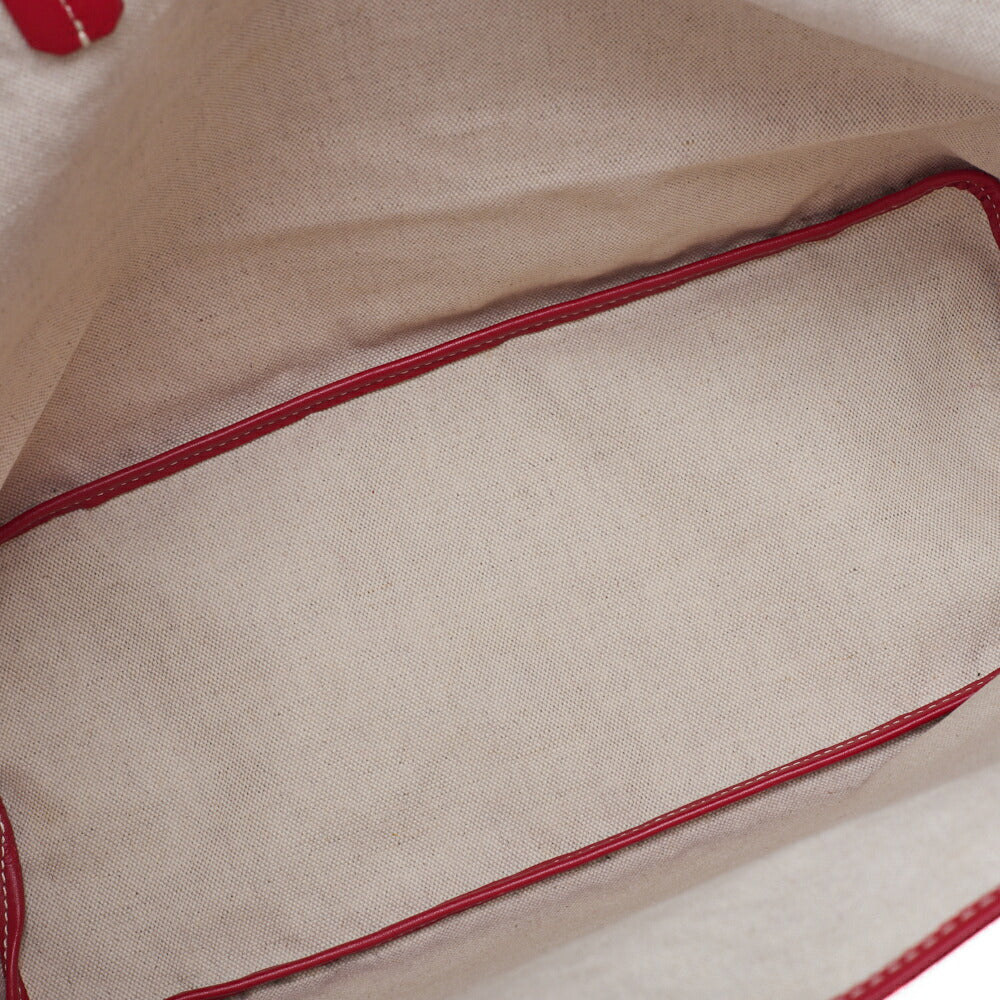 GOYARD Saint Louis PM Tote Bag, Coated Canvas, Red, Silver-Tone Hardware, Pre-Owned - Vintage La Charme