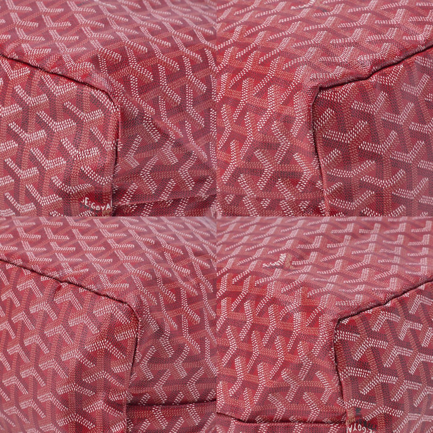 GOYARD Saint Louis PM Tote Bag, Coated Canvas, Red, Silver-Tone Hardware, Pre-Owned - Vintage La Charme