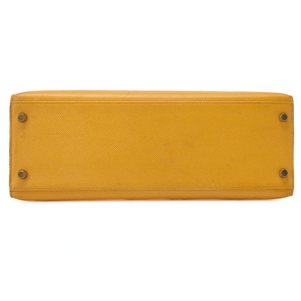 HERMES Kelly 32 Handbag, Kushbel Yellow, Gold-Tone Hardware, Pre-Owned - Vintage La Charme