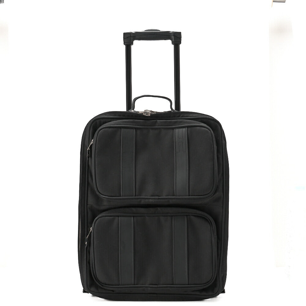 HERMES Acapulco Carry Bag Toile Chevron Black Gold-Tone Hardware Pre-Owned - Vintage La Charme