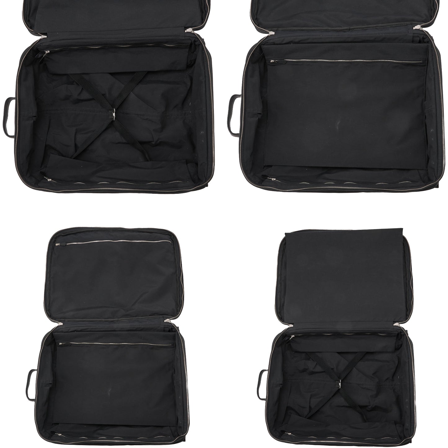 HERMES Acapulco Carry Bag Toile Chevron Black Gold-Tone Hardware Pre-Owned - Vintage La Charme