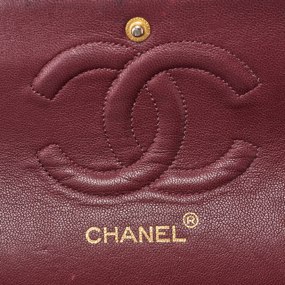 CHANEL Chain Shoulder Bag Matelasse Double Flap Lambskin Black Gold-Tone Hardware Pre-Owned - Vintage La Charme