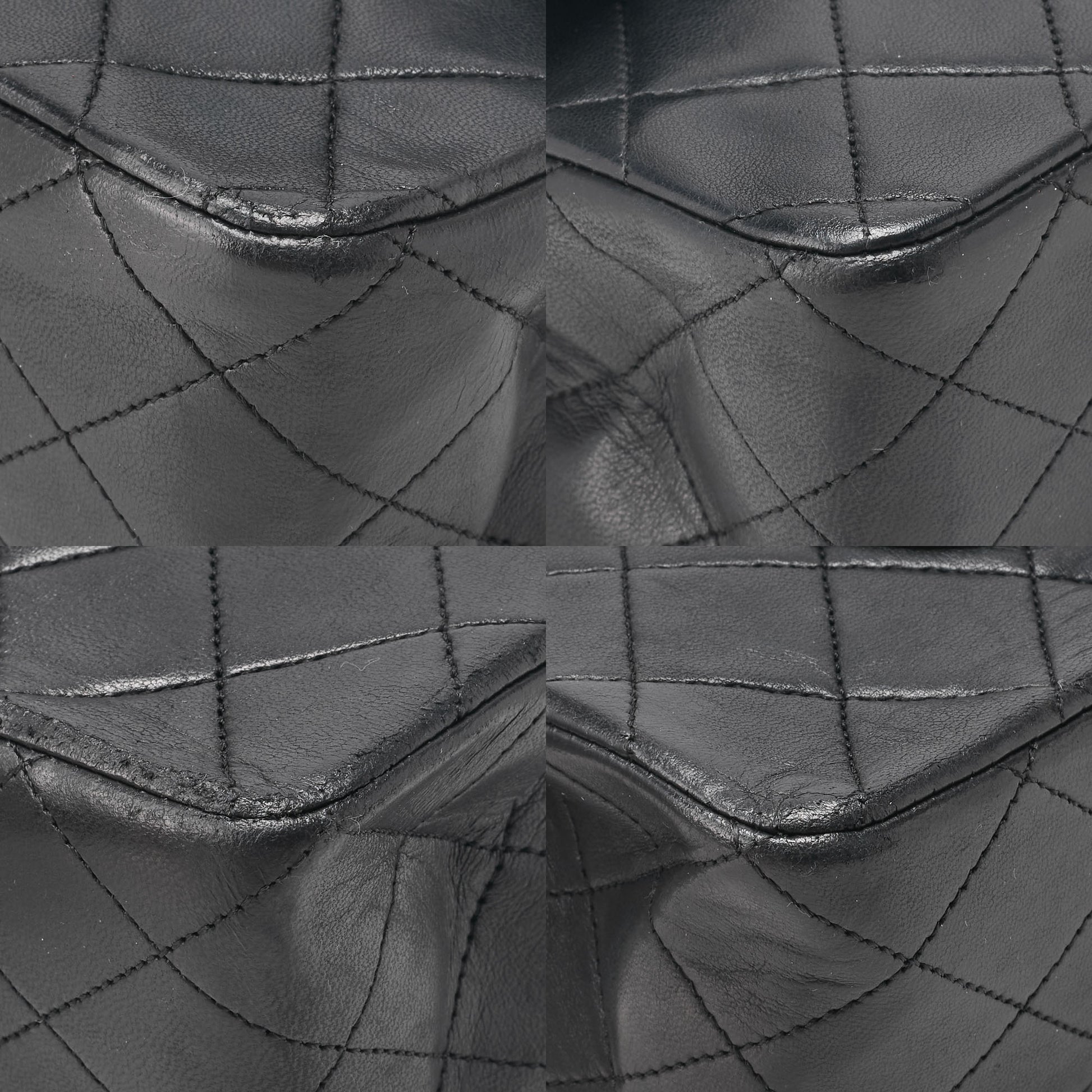 CHANEL Chain Shoulder Bag Matelasse Double Flap Lambskin Black Gold-Tone Hardware Pre-Owned - Vintage La Charme