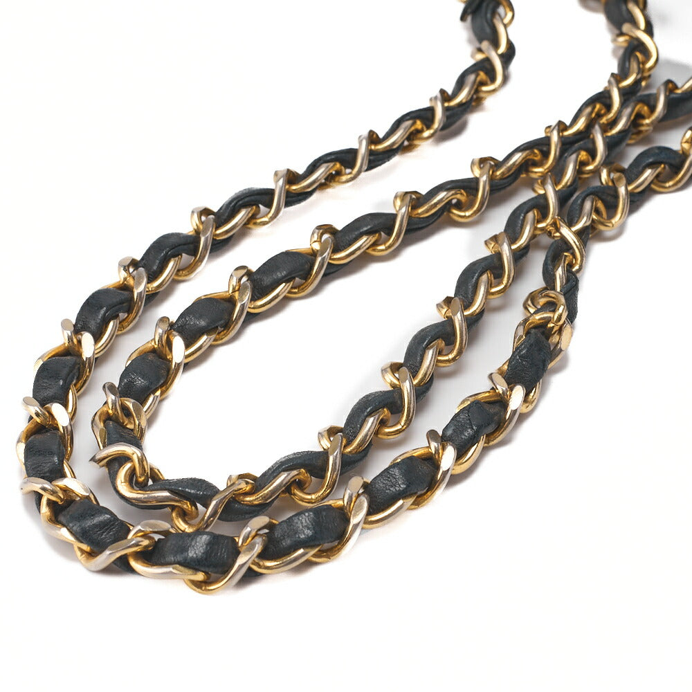 CHANEL Chain Shoulder Bag Matelasse Double Flap Lambskin Black Gold-Tone Hardware Pre-Owned - Vintage La Charme