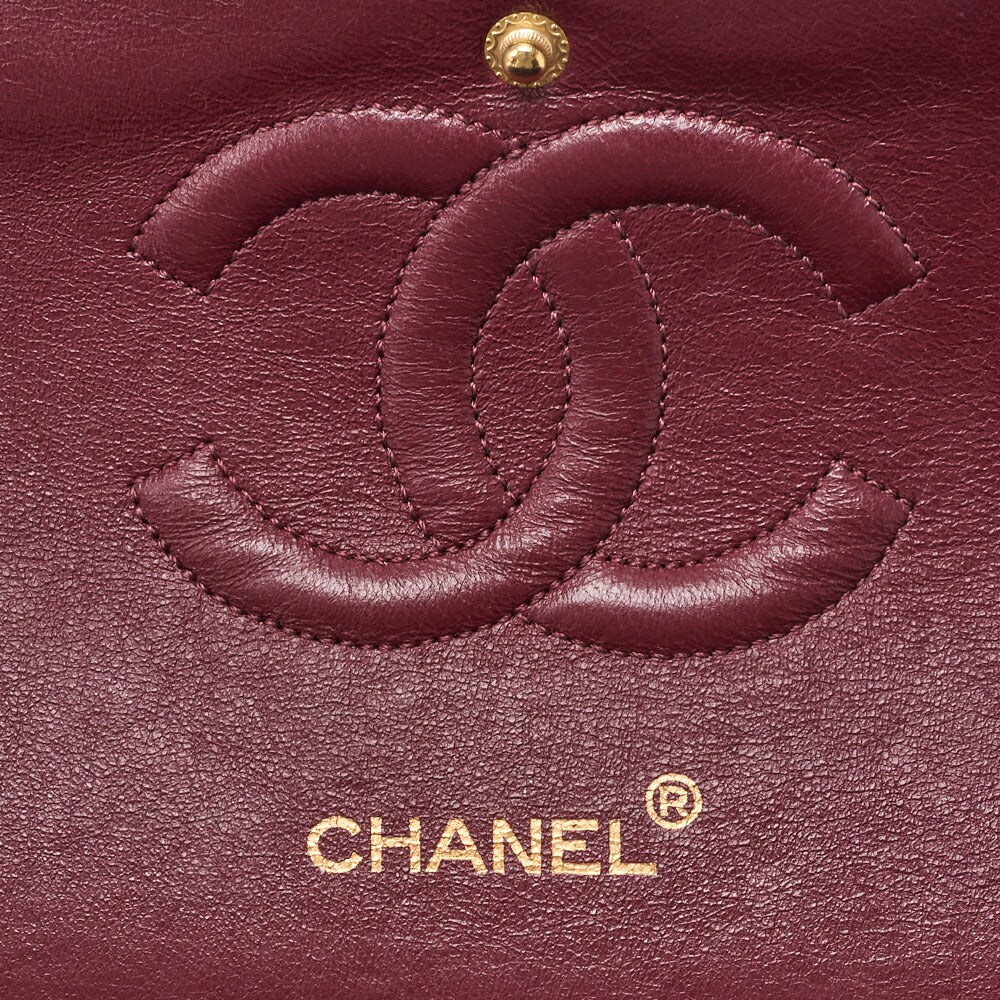 CHANEL Chain Shoulder Bag Matelasse Double Flap Lambskin Black Gold-Tone Hardware Pre-Owned - Vintage La Charme