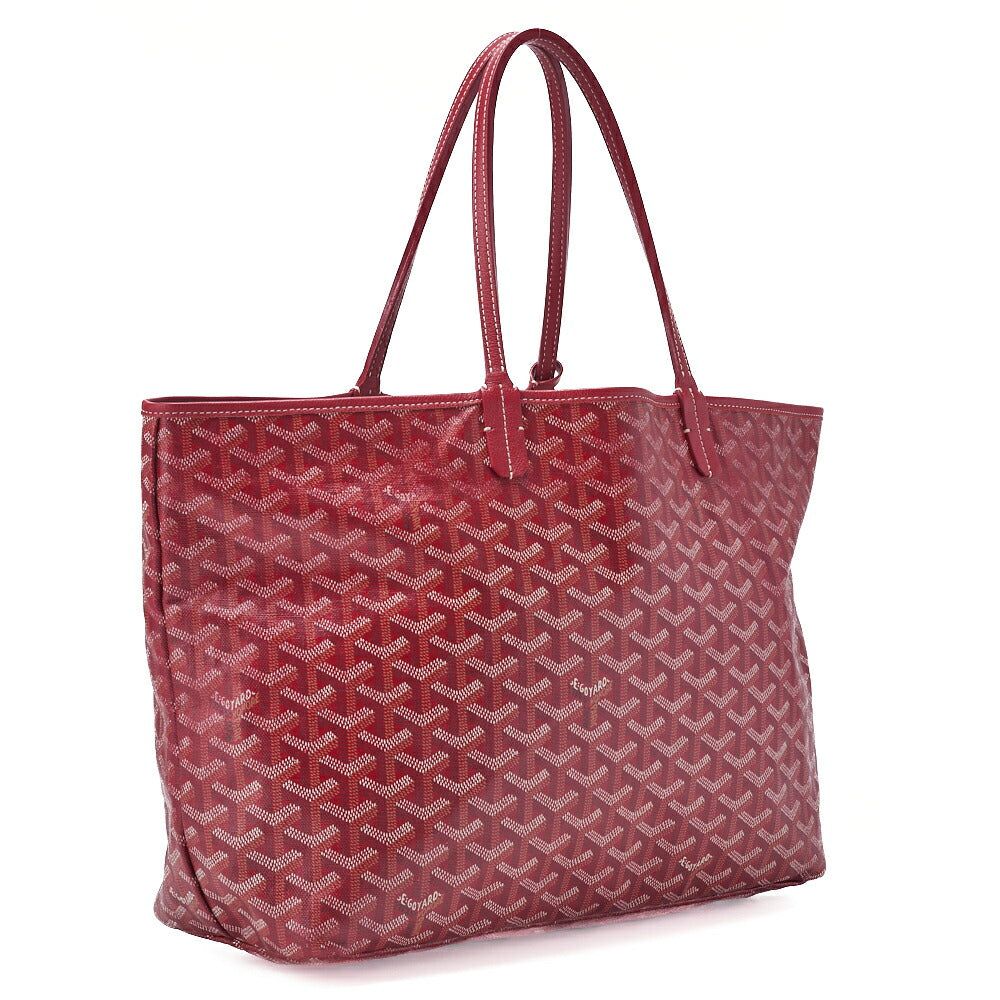 GOYARD Saint Louis PM Tote Bag, Coated Canvas, Red, Silver-Tone Hardware, Pre-Owned - Vintage La Charme