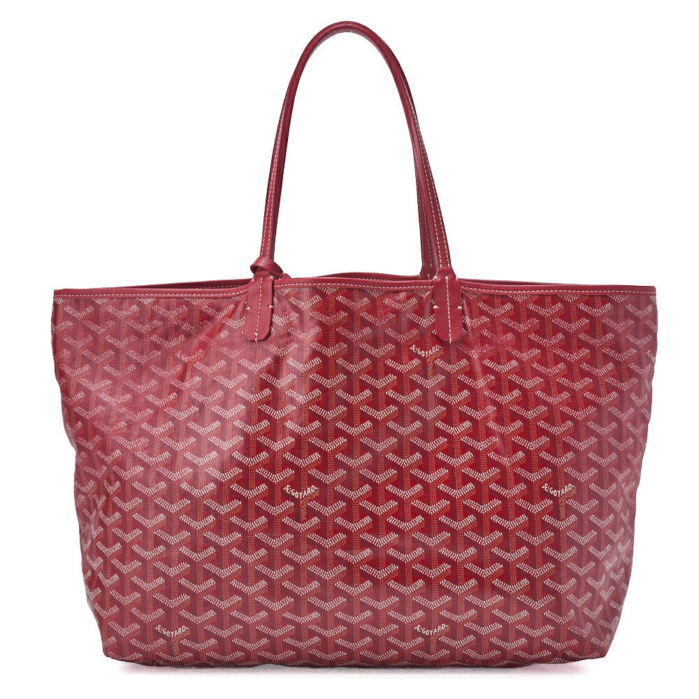 GOYARD Saint Louis PM Tote Bag, Coated Canvas, Red, Silver-Tone Hardware, Pre-Owned - Vintage La Charme
