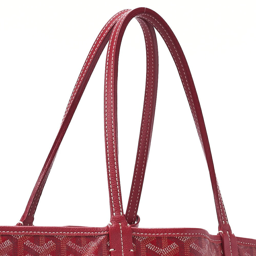 GOYARD Saint Louis PM Tote Bag, Coated Canvas, Red, Silver-Tone Hardware, Pre-Owned - Vintage La Charme