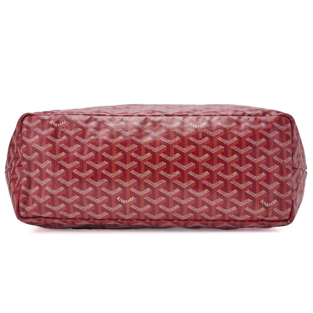 GOYARD Saint Louis PM Tote Bag, Coated Canvas, Red, Silver-Tone Hardware, Pre-Owned - Vintage La Charme