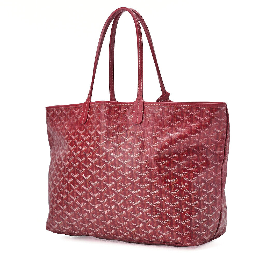 GOYARD Saint Louis PM Tote Bag, Coated Canvas, Red, Silver-Tone Hardware, Pre-Owned - Vintage La Charme