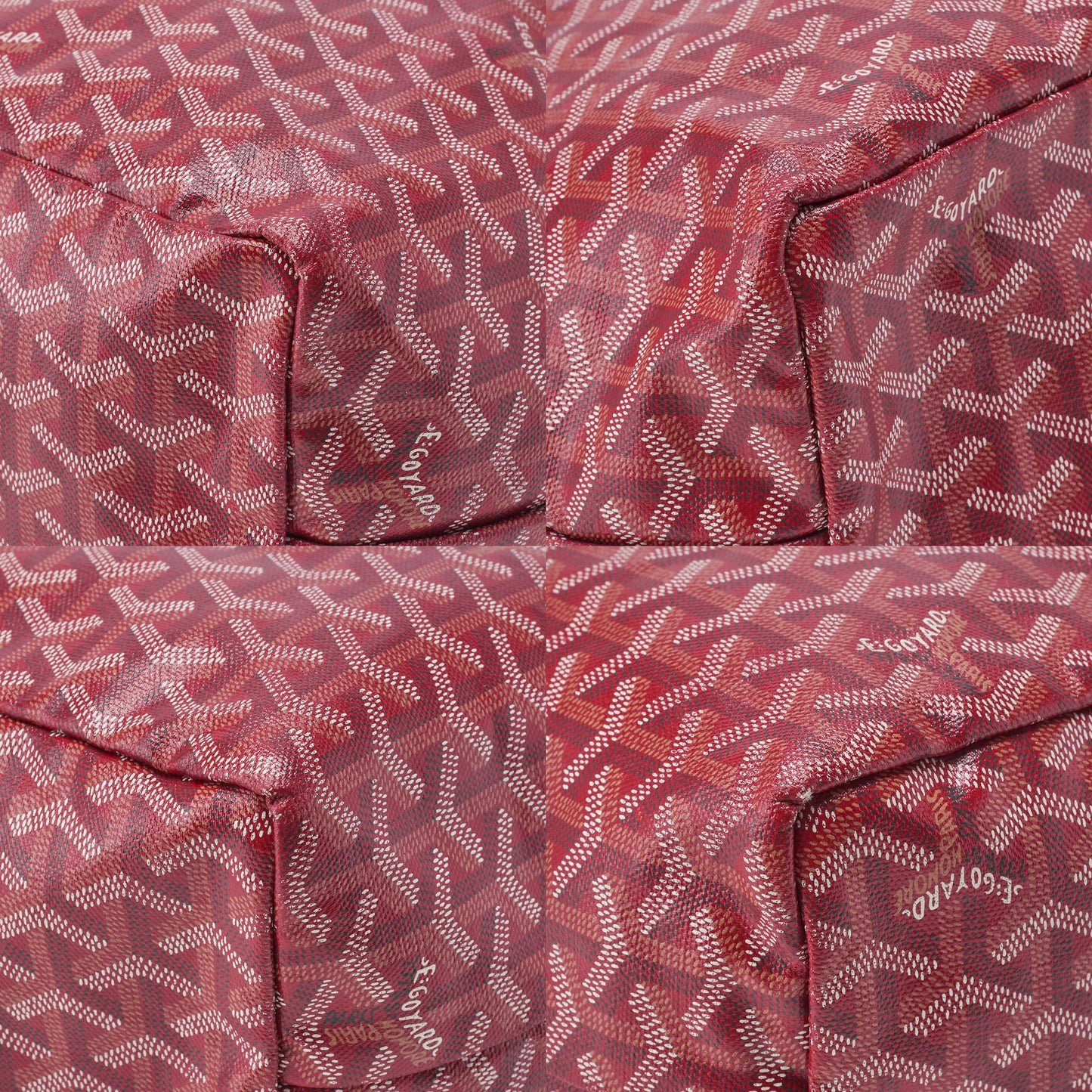 GOYARD Saint Louis PM Tote Bag, Coated Canvas, Red, Silver-Tone Hardware, Pre-Owned - Vintage La Charme