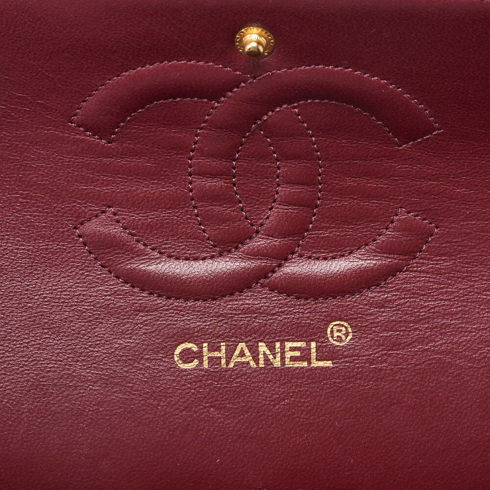 CHANEL Chain Shoulder Bag Matelasse Double Flap Lambskin Black Gold-Tone Hardware Pre-Owned - Vintage La Charme