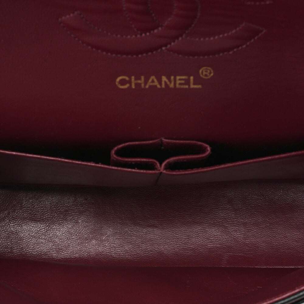 CHANEL Chain Shoulder Bag Matelasse Double Flap Lambskin Black Gold-Tone Hardware Pre-Owned - Vintage La Charme