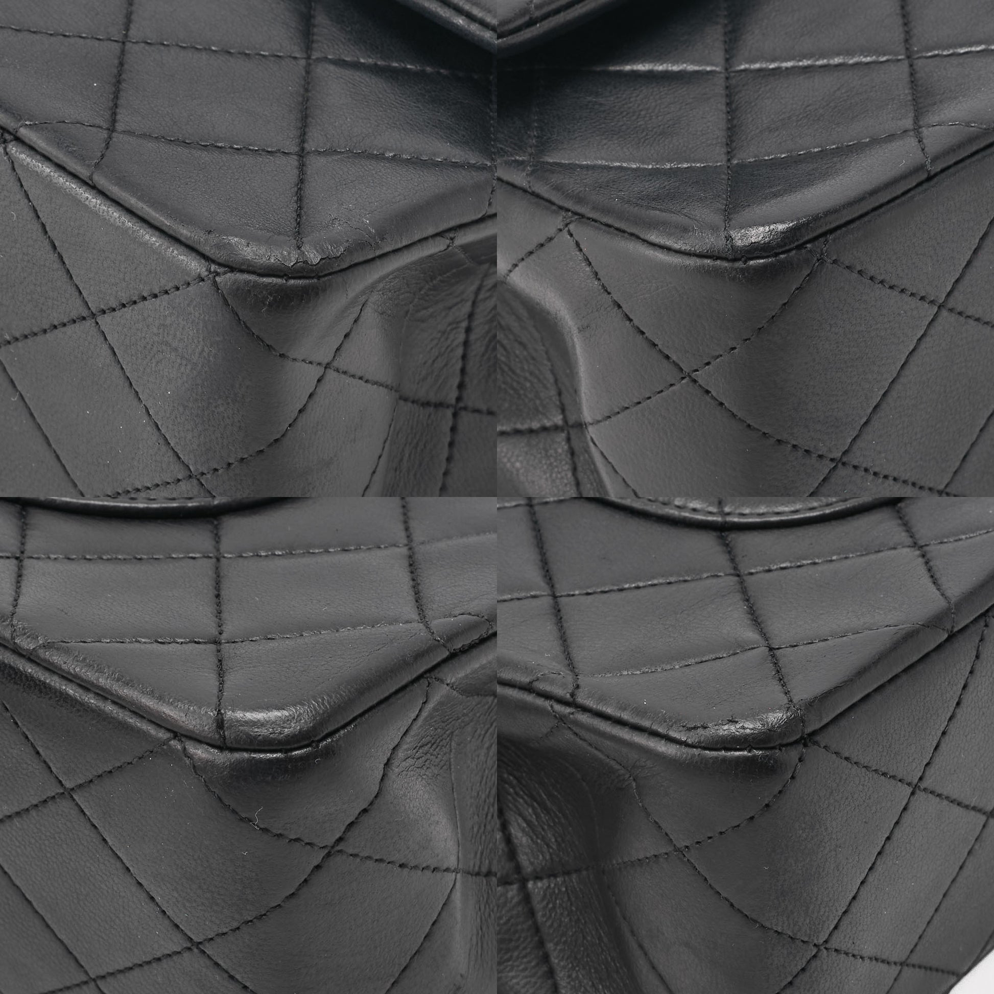 CHANEL Chain Shoulder Bag Matelasse Double Flap Lambskin Black Gold-Tone Hardware Pre-Owned - Vintage La Charme