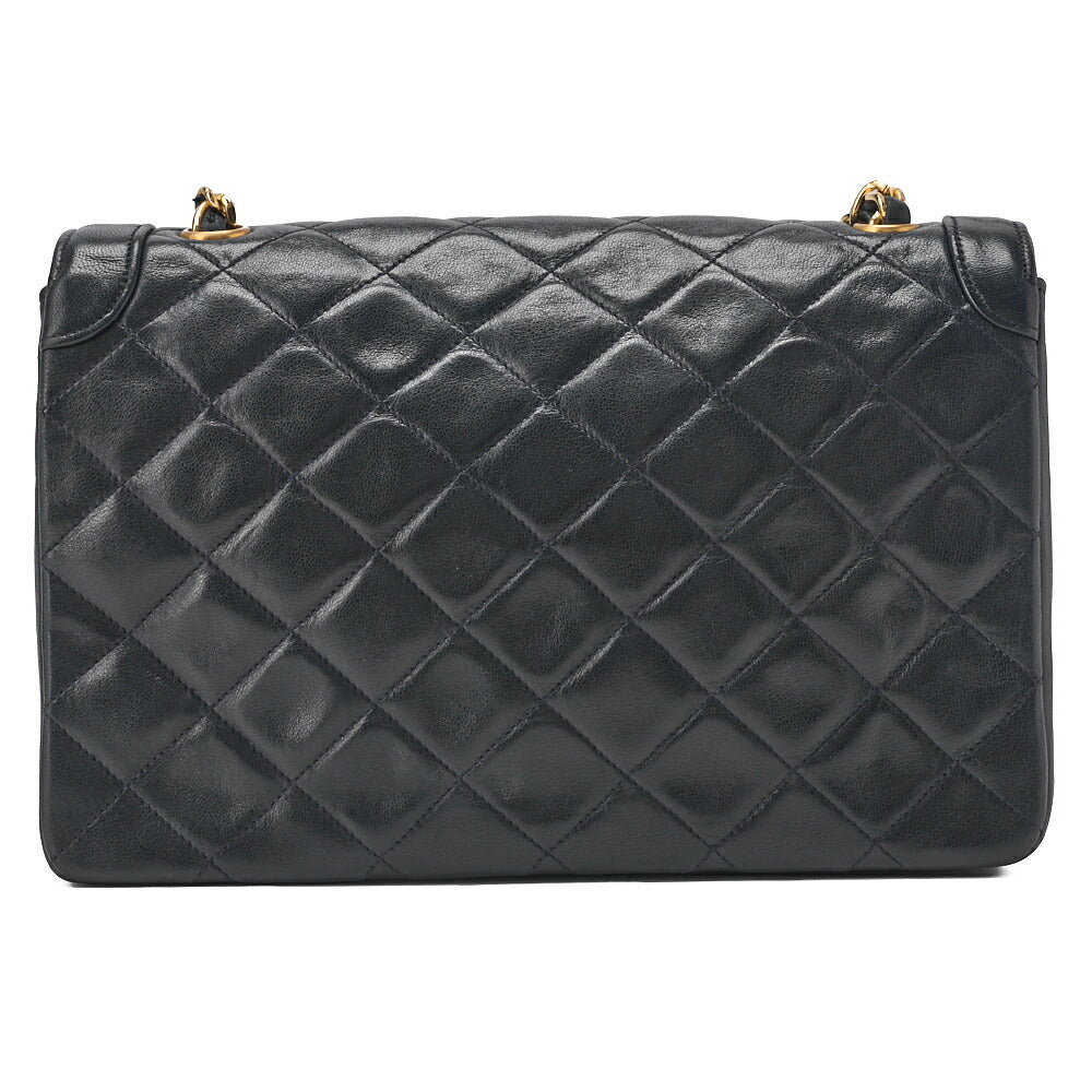 CHANEL Mini Shoulder Bag Matelasse Turn Lock Lambskin Navy Gold-Tone Hardware Pre-Owned - Vintage La Charme
