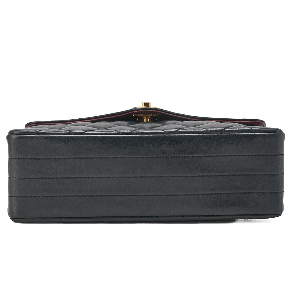 CHANEL Mini Shoulder Bag Matelasse Turn Lock Lambskin Navy Gold-Tone Hardware Pre-Owned - Vintage La Charme