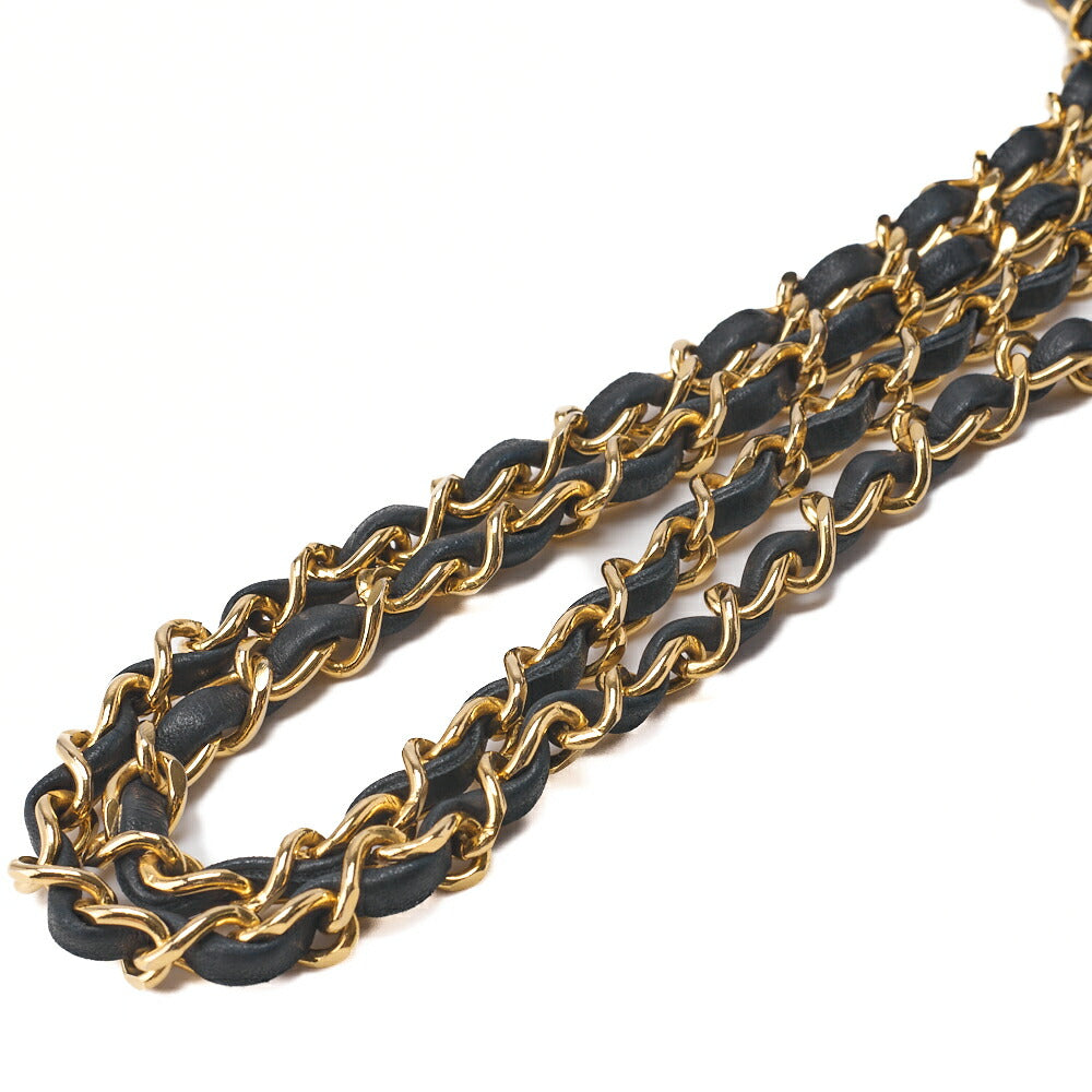 CHANEL Mini Shoulder Bag Matelasse Turn Lock Lambskin Navy Gold-Tone Hardware Pre-Owned - Vintage La Charme