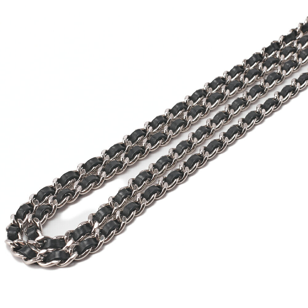 CHANEL Chain Wallet, Cambon Line, Calfskin, Black, Silver-Tone Hardware, Pre-Owned - Vintage La Charme