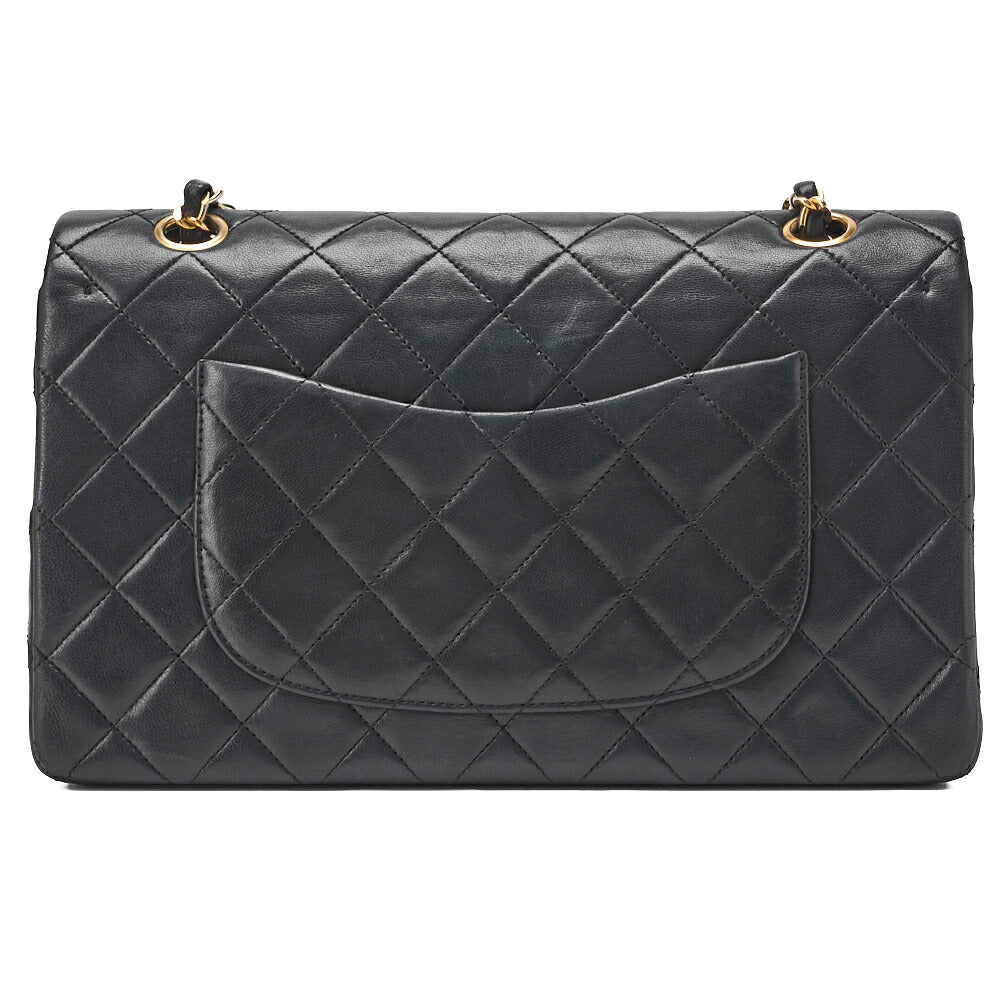 CHANEL Chain Shoulder Bag Matelasse Double Flap Lambskin Black Gold-Tone Hardware Pre-Owned - Vintage La Charme