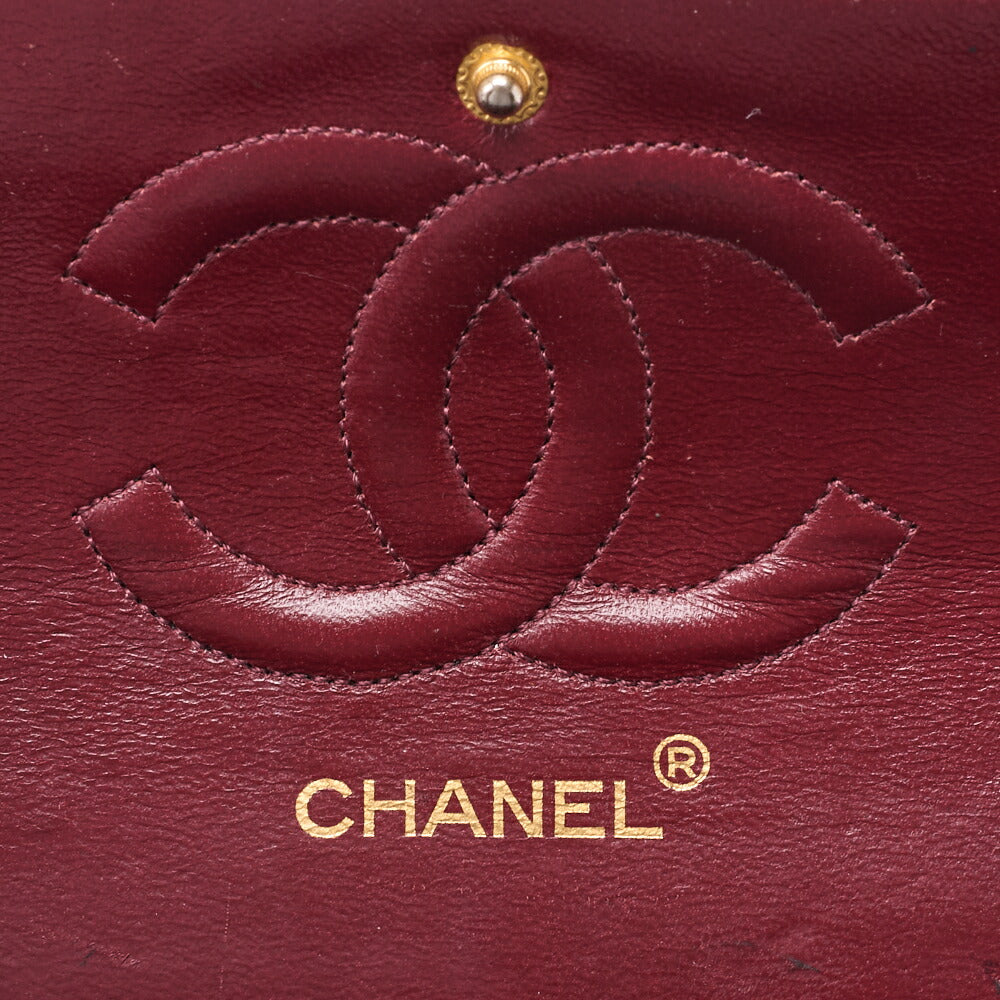 CHANEL Chain Shoulder Bag Matelasse Double Flap Lambskin Black Gold-Tone Hardware Pre-Owned - Vintage La Charme