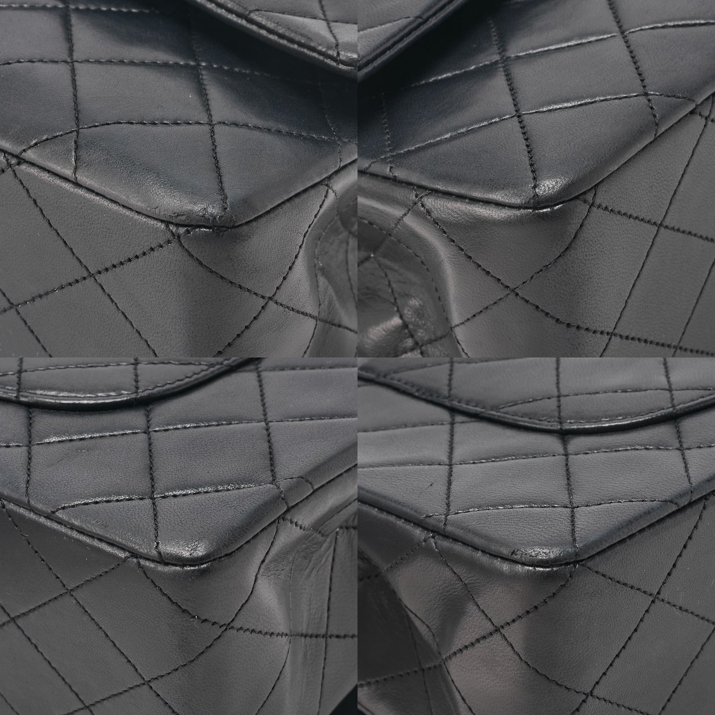 CHANEL Chain Shoulder Bag Matelasse Double Flap Lambskin Black Gold-Tone Hardware Pre-Owned - Vintage La Charme