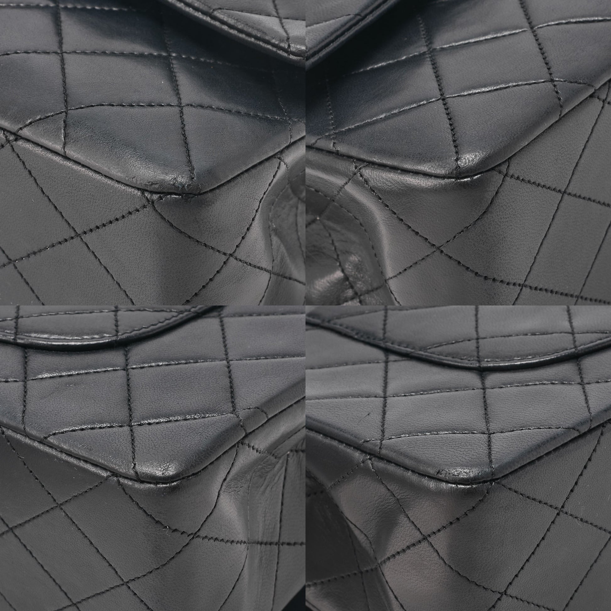 CHANEL Chain Shoulder Bag Matelasse Double Flap Lambskin Black Gold-Tone Hardware Pre-Owned - Vintage La Charme