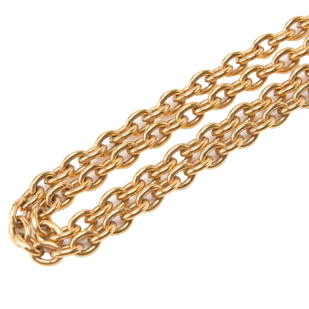 CHANEL Necklace, Coco Mark Matelasse, Gold-Plated, Gold, Gold-Tone Hardware, Pre-Owned - Vintage La Charme