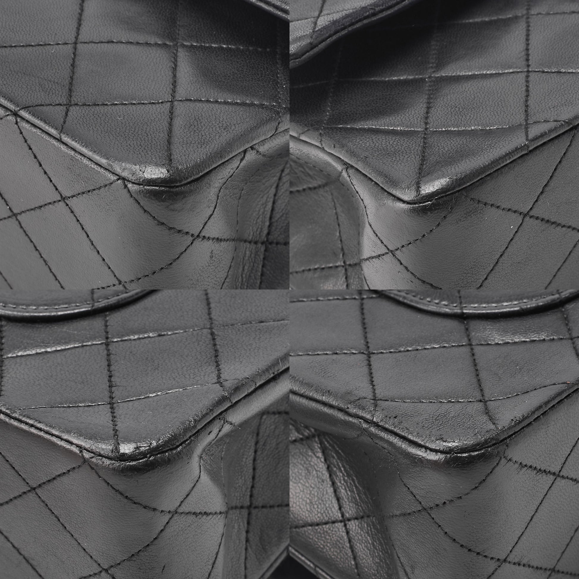 CHANEL Chain Shoulder Bag Matelasse Double Flap Lambskin Black Gold-Tone Hardware Pre-Owned - Vintage La Charme