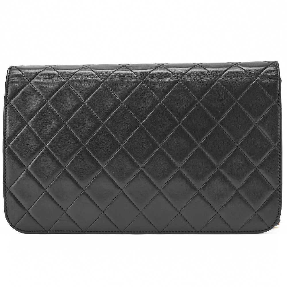 CHANEL Chain Shoulder Bag Matelasse Push Lock Lambskin Black Gold-Tone Hardware Pre-Owned - Vintage La Charme