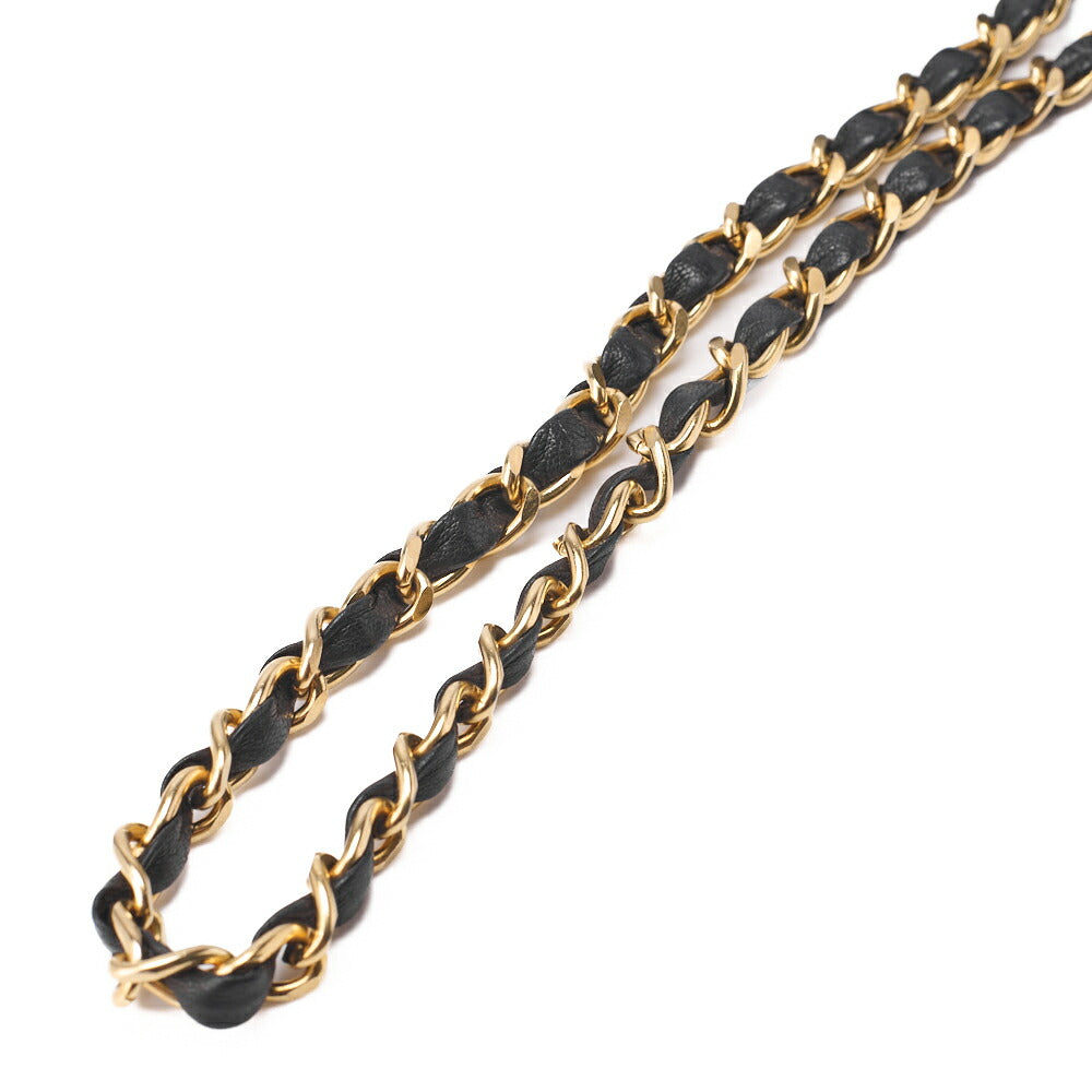 CHANEL Chain Shoulder Bag Matelasse Push Lock Lambskin Black Gold-Tone Hardware Pre-Owned - Vintage La Charme