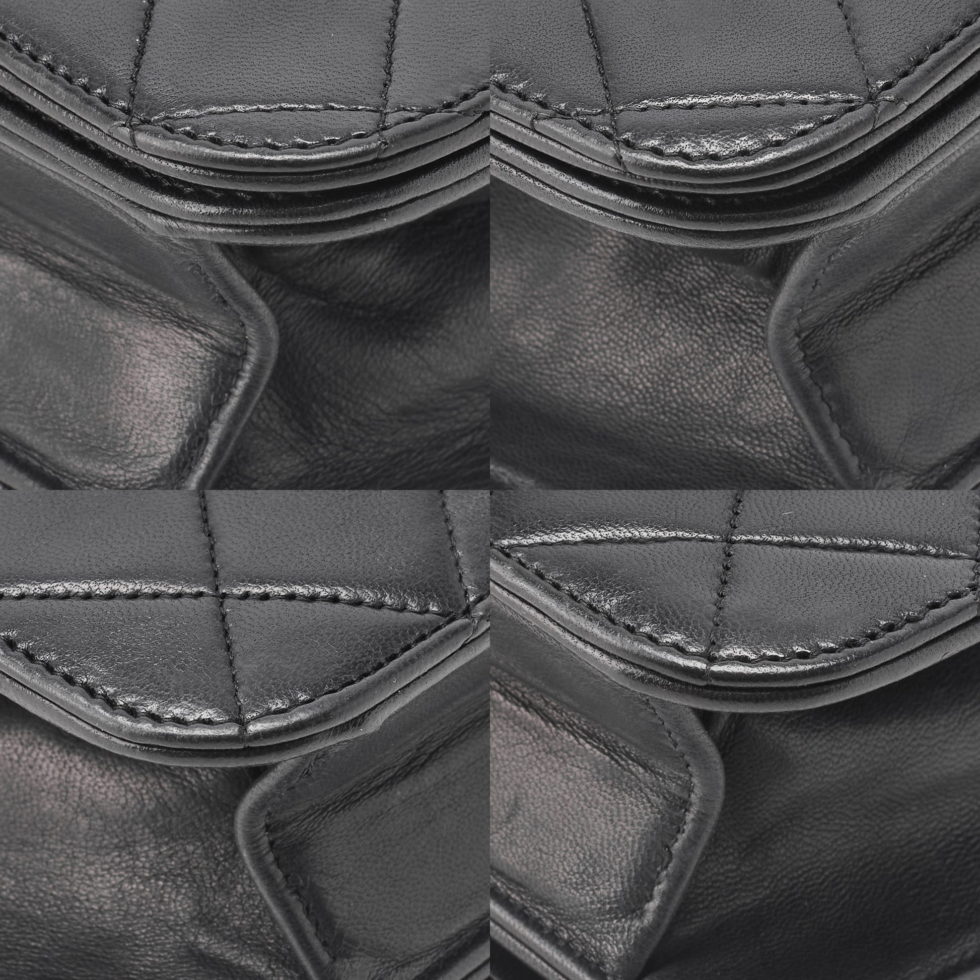 CHANEL Chain Shoulder Bag Matelasse Push Lock Lambskin Black Gold-Tone Hardware Pre-Owned - Vintage La Charme