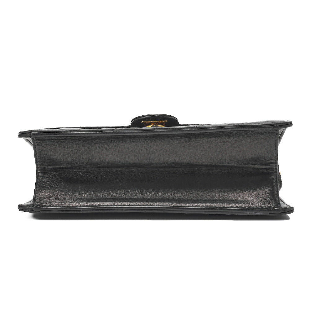 CHANEL Chain Shoulder Bag Matelasse Lambskin Black Gold-Tone Hardware Pre-Owned - Vintage La Charme