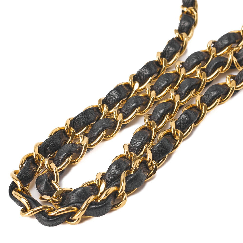 CHANEL Chain Shoulder Bag Matelasse Lambskin Black Gold-Tone Hardware Pre-Owned - Vintage La Charme