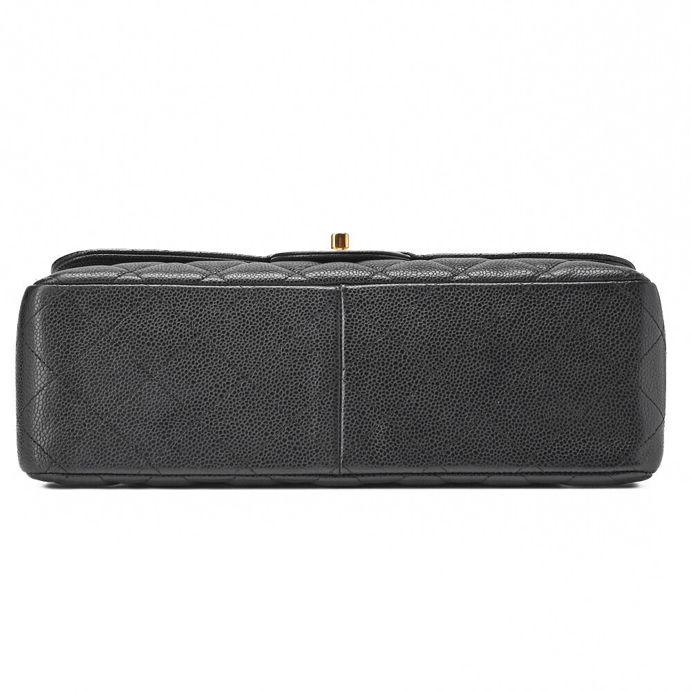 CHANEL Chain Shoulder Bag Deca Matelasse Caviar Skin Black Silver-Tone Hardware Pre-Owned - Vintage La Charme