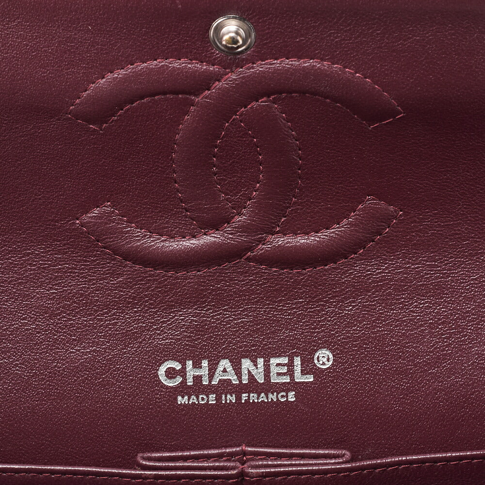 CHANEL Chain Shoulder Bag Matelasse Double Flap Caviar Skin Black Silver-Tone Hardware Pre-Owned - Vintage La Charme