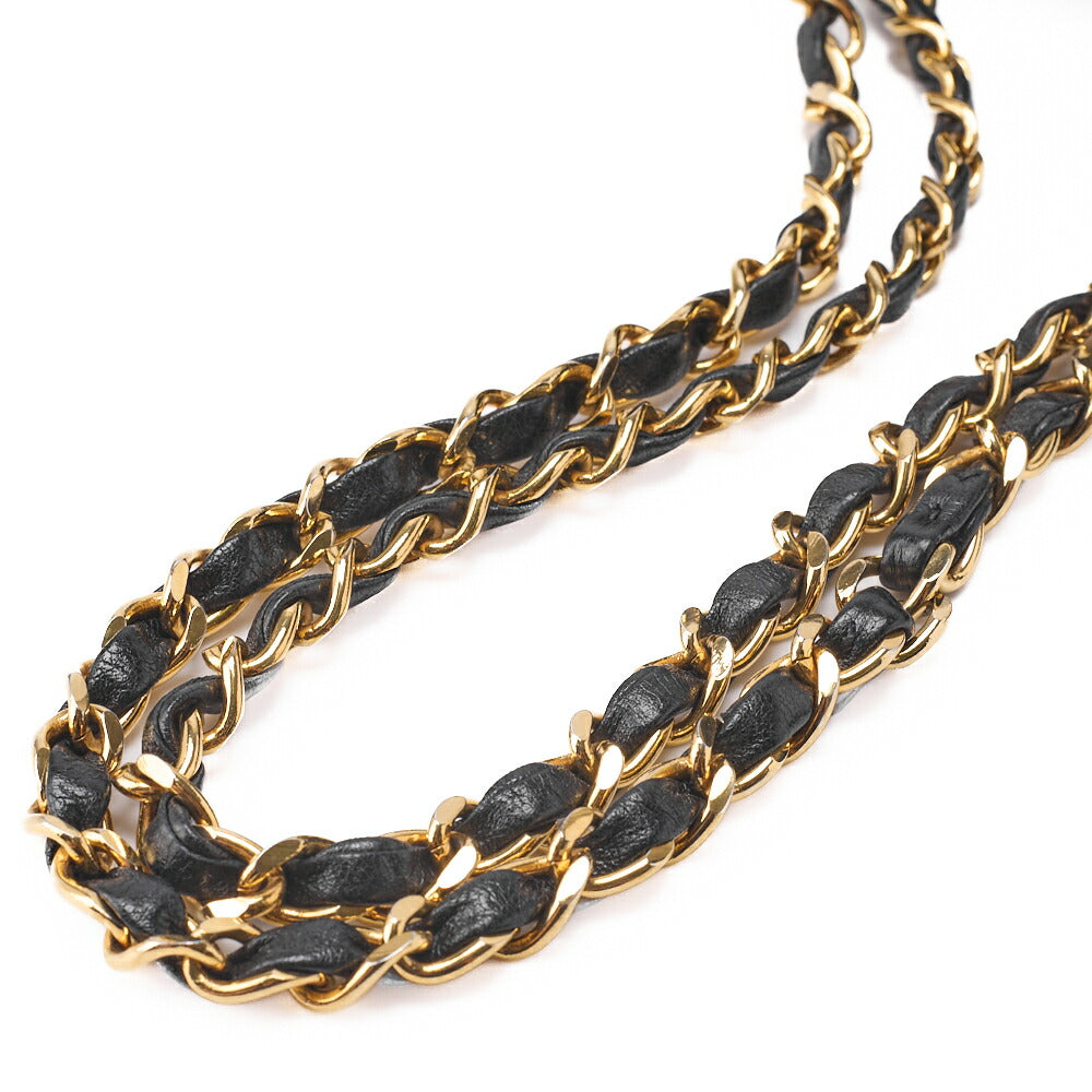 CHANEL Chain Shoulder Bag Matelasse Double Flap Lambskin Black Gold-Tone Hardware Pre-Owned - Vintage La Charme