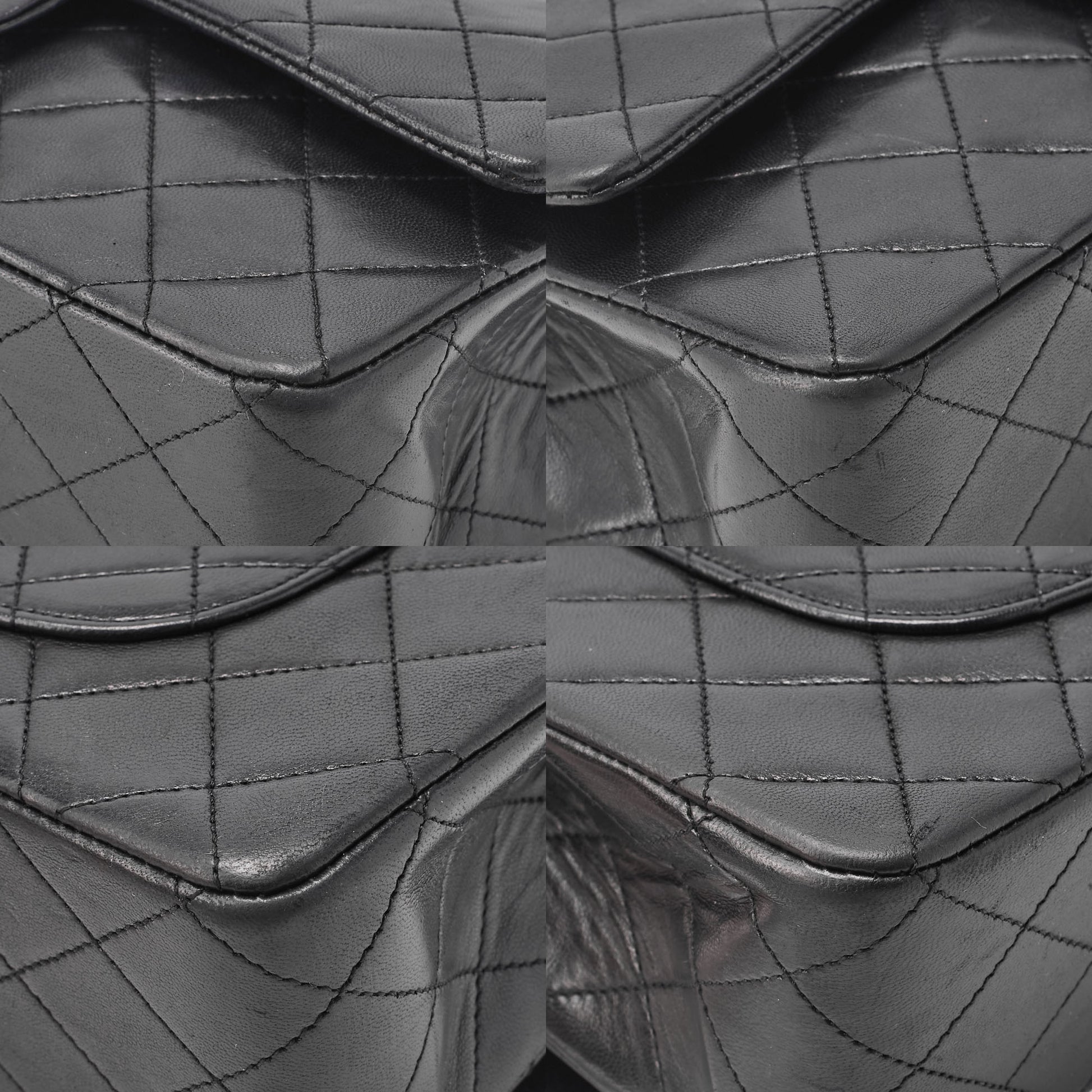 CHANEL Chain Shoulder Bag Matelasse Double Flap Lambskin Black Gold-Tone Hardware Pre-Owned - Vintage La Charme