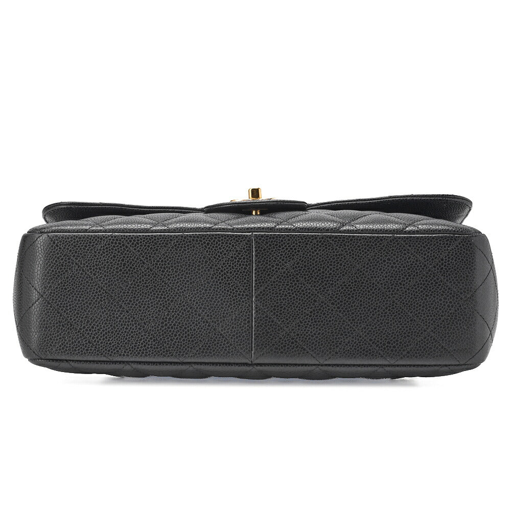 CHANEL Chain Shoulder Bag Big Matelasse Caviar Skin Black Silver-Tone Hardware Pre-Owned - Vintage La Charme