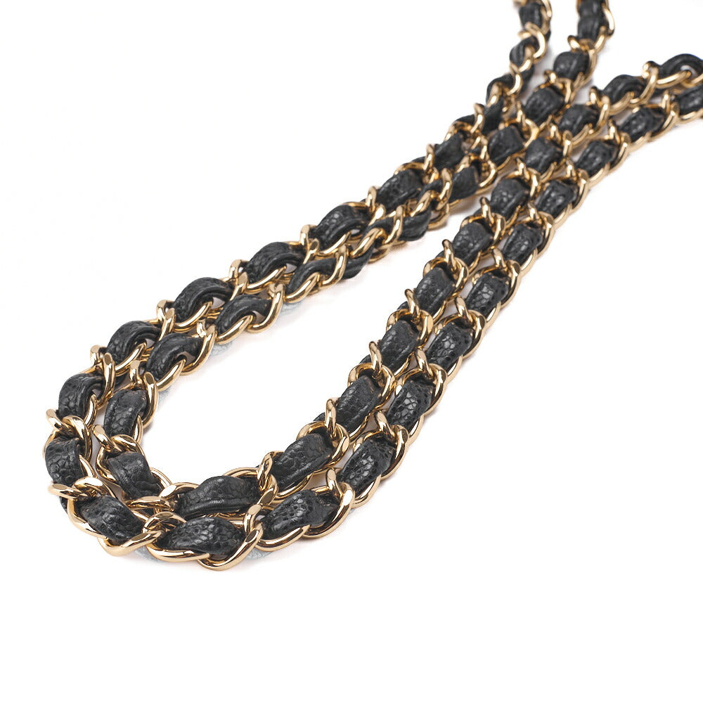 CHANEL Chain Shoulder Bag Big Matelasse Caviar Skin Black Silver-Tone Hardware Pre-Owned - Vintage La Charme