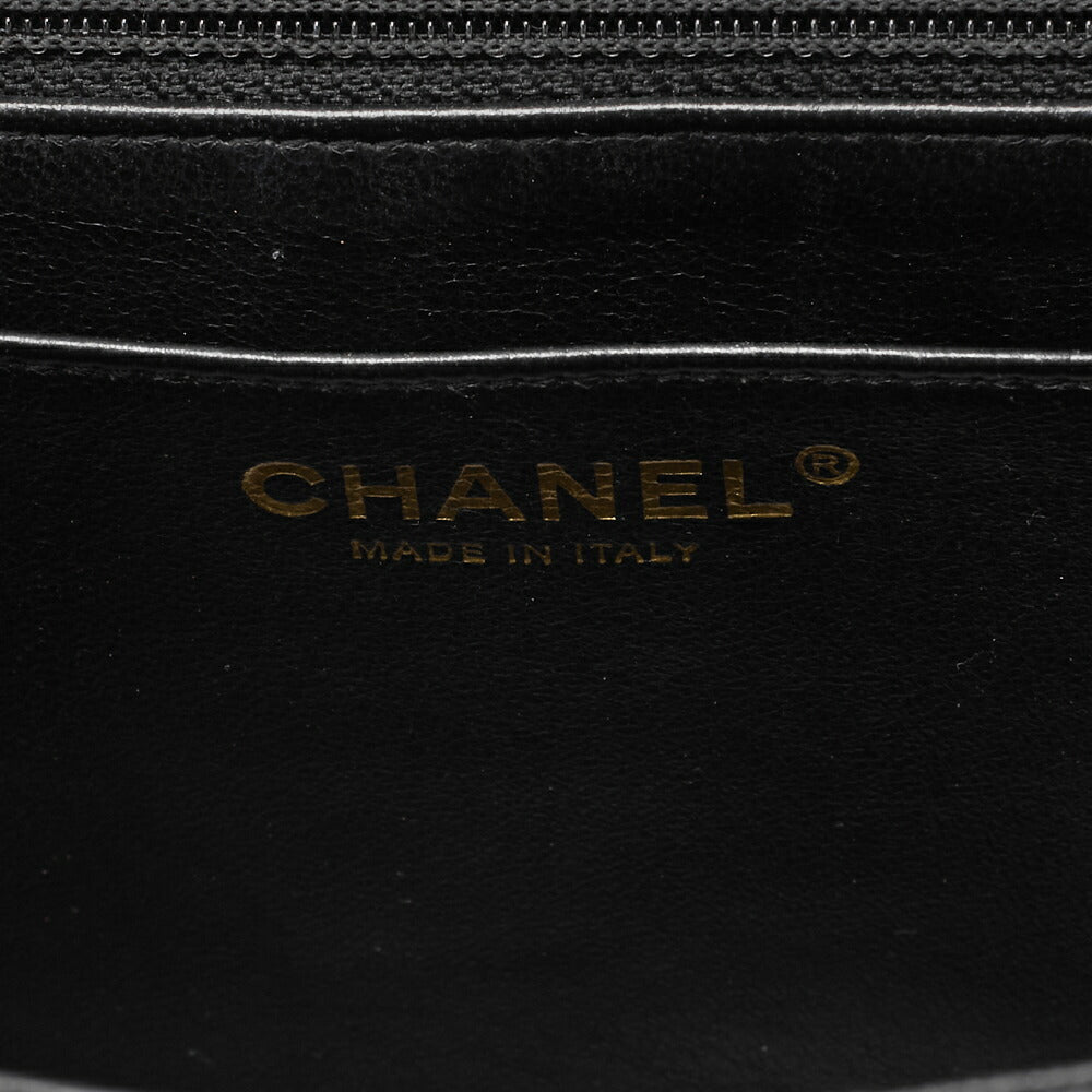 CHANEL Chain Shoulder Bag Big Matelasse Caviar Skin Black Silver-Tone Hardware Pre-Owned - Vintage La Charme
