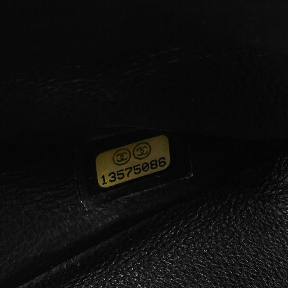 CHANEL Chain Shoulder Bag Big Matelasse Caviar Skin Black Silver-Tone Hardware Pre-Owned - Vintage La Charme