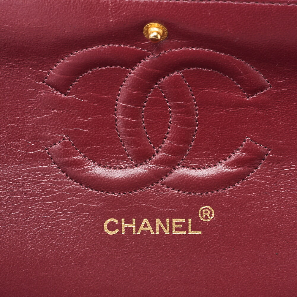 CHANEL Chain Shoulder Bag Matelasse Double Flap Lambskin Black Gold-Tone Hardware Pre-Owned - Vintage La Charme