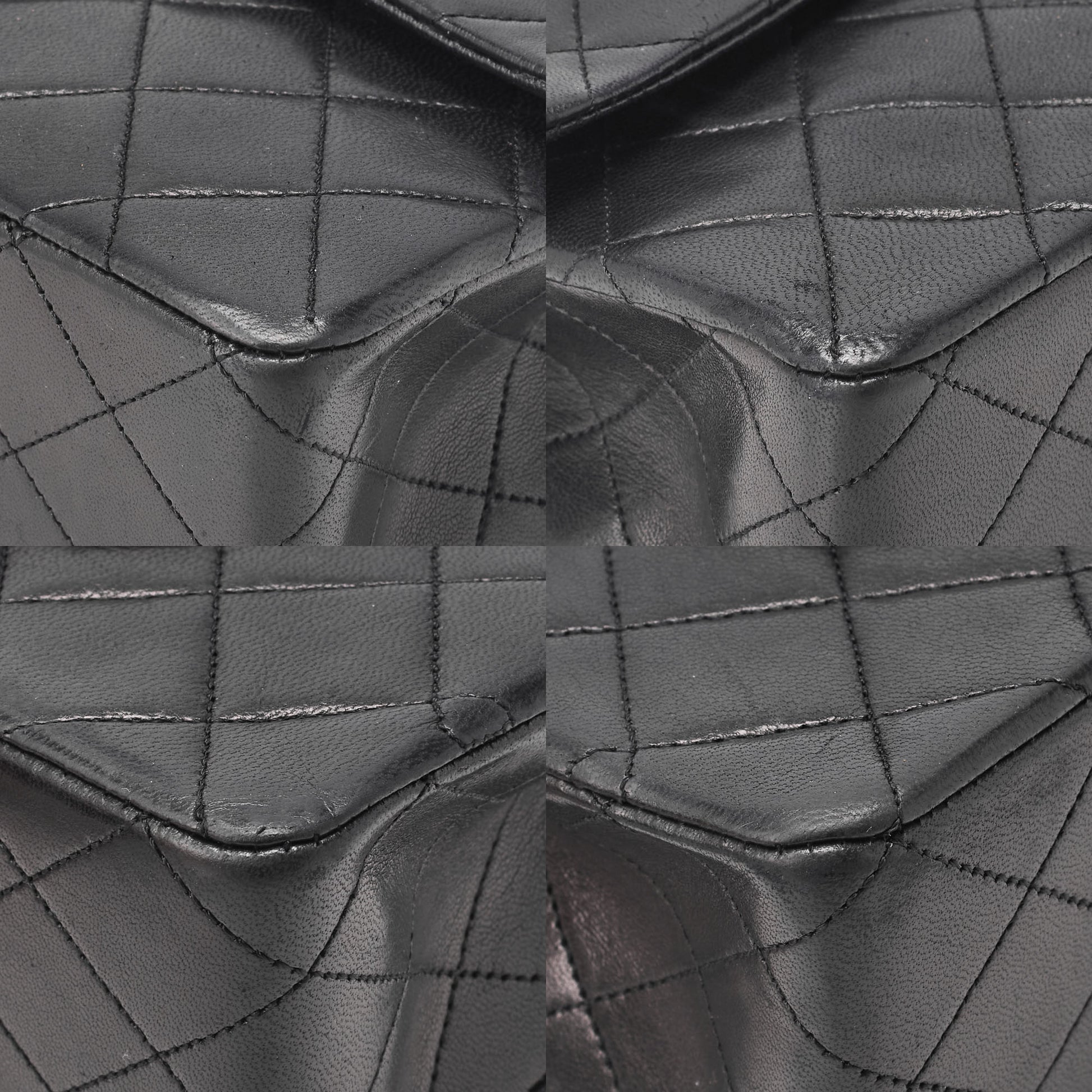 CHANEL Chain Shoulder Bag Matelasse Double Flap Lambskin Black Gold-Tone Hardware Pre-Owned - Vintage La Charme