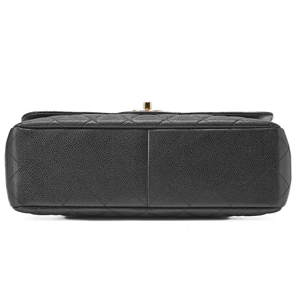 CHANEL Chain Shoulder Bag Big Matelasse Caviar Skin Black Silver-Tone Hardware Pre-Owned - Vintage La Charme